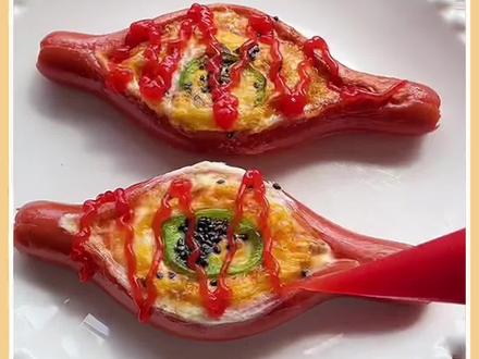 #营养早餐加一片 #今天吃什么 #火腿肠 #妈呀太香了 今天早上给孩子做火腿抱蛋,还不错挺成功的