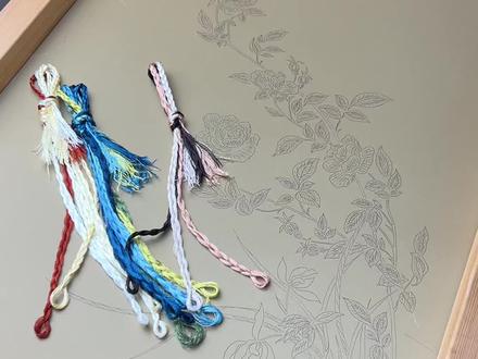 时隔三年,再次绣长春图,全程直播间教学。 #清兰绣 #手工diy #刺绣diy #刺绣教程 #刺绣直播