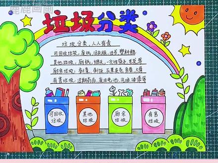 垃圾分类手抄报模板#创作灵感 #小学生手抄报 #垃圾分类手抄报 #手抄报模板 #手抄报