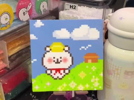 过程就录这一次 以后都发沉浸式拼豆好不好 非常美萌哦#拼豆#拼豆图纸#拼豆接单