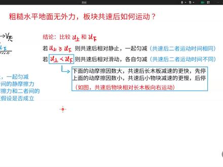 粗糙水平地面,板块共速后如何运动,你真的掌握了么? #板块模型 #粗糙地面板块模型 #高中物理知识点