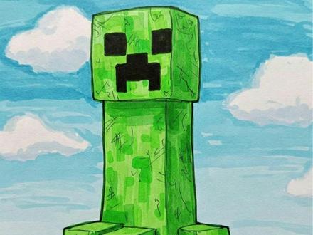 像素危机!我与弟弟笔下苦力怕的画风博弈 #像素画