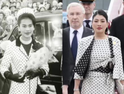 灵感源自诗丽吉王太后陛下!思蕊梵娜瓦瑞公主法国演绎泰丝经典之美 #泰国王室 #泰国头条新闻#泰国 #泰国公主