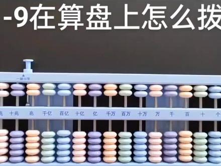 #算盘 #算盘小学生专用 1-9在算盘的每个档上怎么拨呢?