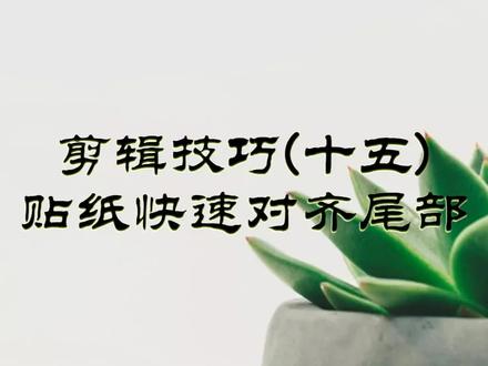 第265集 剪辑技巧(十五)贴纸如何快速对齐尾部 每天进步一点点#中视频伙伴计划 #剪映 #手机剪辑教学 #提升自己