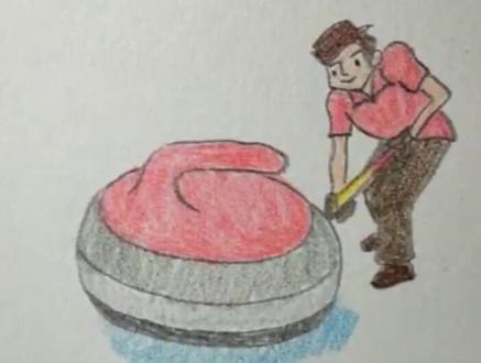 #冬奥会 #冰壶 今天冬奥会闭幕了 #简笔画