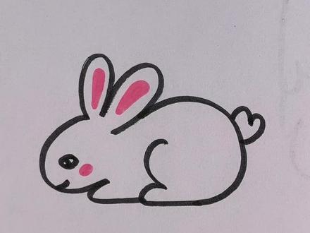 简笔画兔 一学就会#亲子简笔画 #简笔画 #创意简笔画#一起学画画#零基础学画画。