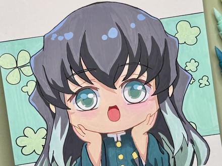 你们要的冷脸萌来啦❗️#鬼灭之刃#时透无一郎 #二次元 #手绘 #日常瞎画