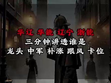 华辽 华能 辽宁 浙能 三分钟讲透 龙头 中军 补涨 跟风 #股票 #华胜辽能 #股票干货 #股民 #华电能源