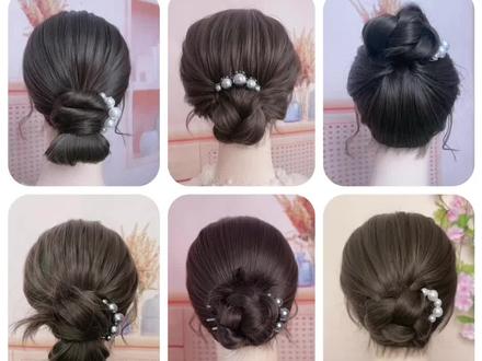 #发簪盘发#盘发器#简单好看发型#编发简单易学