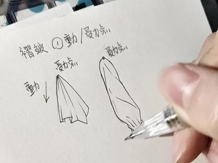 #绘画教程 #褶皱 #褶皱教程 #手绘 这期分享一点褶皱教程,衣服的宽松程度褶皱的表达方式也不一样,下期继续讲吧。🌷🌷