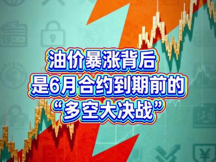 油价暴涨背后,是6月合约到期前的“多空大决战”! #原油 #能源 #油价 #宏观经济 #大国博弈