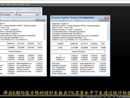 计量经济学Eviews:基于GARCH-VaR模型收益率波动分析#GARCH模型 #VaR预测 #GARCHVaR #收益率波动 #计量经济学# Eviews
