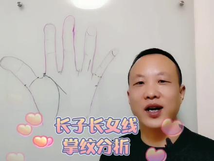 一分钟学手诊(长子长女线掌纹分析)#中医 #观手知健康 #健康科普 #穴位养生 #小儿推拿手法