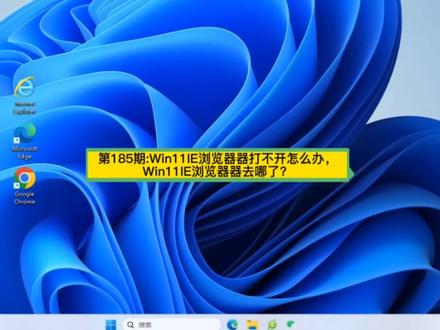 第185期:Win11IE浏览器器打不开怎么办,Win11IE浏览器器去哪了?#电脑知识 #电脑小技巧 #电脑维修