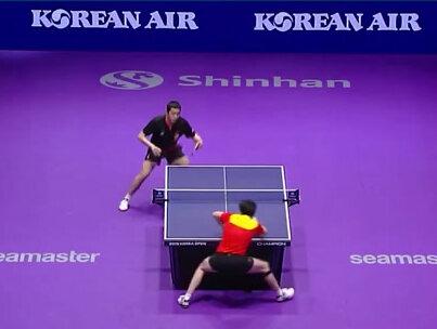 换个角度看#许昕比赛 才明白观众为什么会惊呼 全是弧线球!#乒乓球 #精彩片段