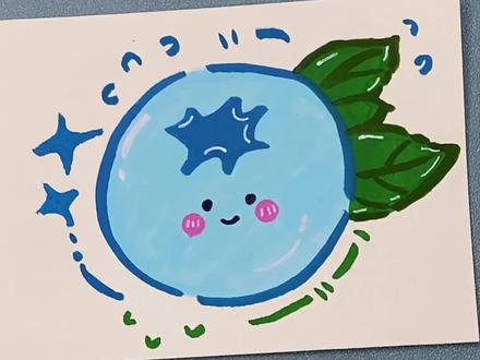 打卡学习画画的第79天,今天我们来画《可爱小蓝莓🫐》#简笔画 #简笔画教程 #一学就会系列 #流量 #热门