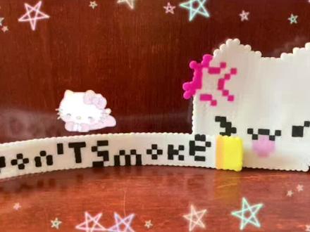 拼豆日记📔|Day19香烟小猫(情侣猫🐱#拼豆 #拼豆图纸 #拼豆教程 #情侣猫 #手工