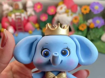 乖乖小象公主教程来啦! 来做可可爱爱的乖乖小象公主吧!#粘土教程 #超轻粘土手工 #萌到爆炸💥 #也太可爱了吧 #彩泥手工