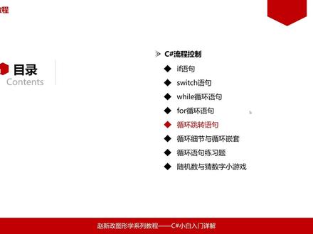 三十九课 break与continue #unity #csharp #编程 #程序员#游戏编程 如何停止循环