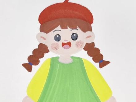 一个八画小女孩#简笔画 #创意简笔画 #插画 #儿童画