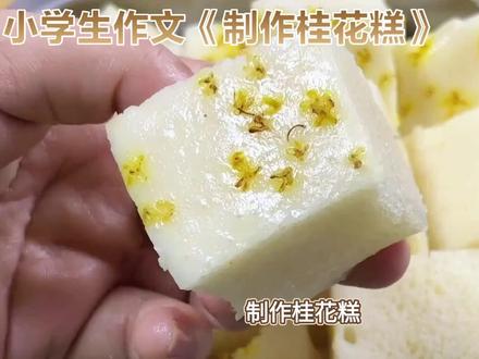 《制作桂花糕》:秋天的味道你知道吗?#如何写好作文 #作文素材 #写作文 #桂花糕 #小学作文