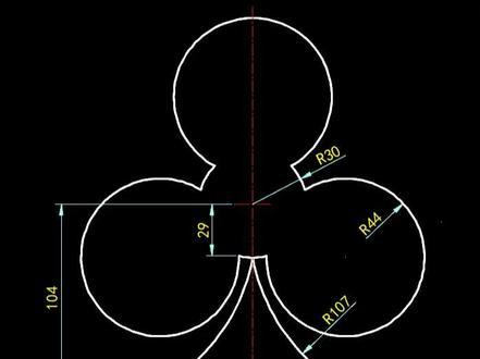CAD扑克里梅花 #CAD #cad教程 #cad画图