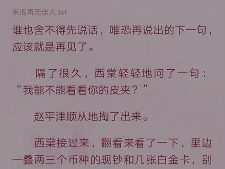 京洛再无佳人,看完两部,又把番外看了