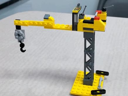 积木塔吊拼装#积木 #乐高#益智玩具 #模型 #工程车玩具 #塔吊