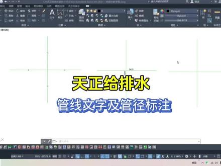 #cad画图 #制图 #天正给排水 管线文字及管径标注