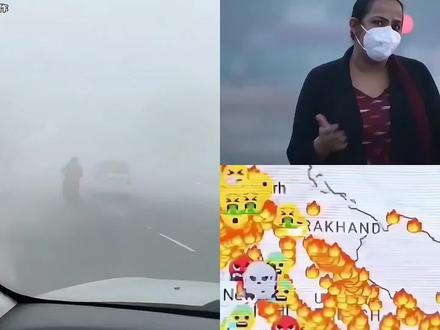 印度首都雾霾爆表,喜马拉雅山遭大罪!#印度 #雾霾 #真实事件