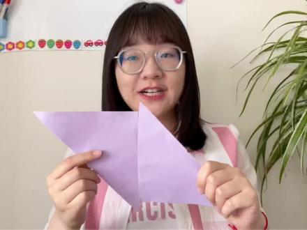 怎样用一张纸来做七巧板启蒙?觉得七巧板太难,可以先从两个三角形开始@DOU+小助手 #七巧板拼图 #动手能力培养
