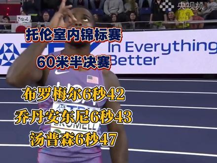 历史最强的半决赛!走进托伦室内世锦赛的爆燃三枪! 布罗梅尔6秒42刷新wl,乔丹安东尼6秒43刷平pb,阿祖6秒45刷新pb,汤普森6秒47小组第二,莱维尔6秒53小组第一晋级决赛。#布罗梅尔 #乔丹安东尼 #田径 #基沙恩汤普森 #体育生