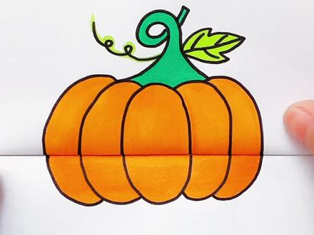 有趣折叠画,打开会发生什么?#简笔画 #折叠画