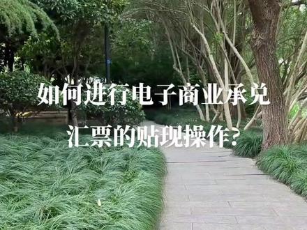 电子商业承兑汇票的贴现操作