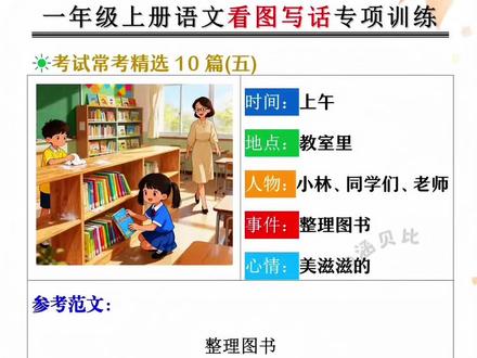 #看图写话 是一二年级的重难点,每天打卡练习一页,提升孩子#写作能力 的同时,还锻炼了语言表达能力,也为三年级写长篇作文打好基础 #一二年级看图写话