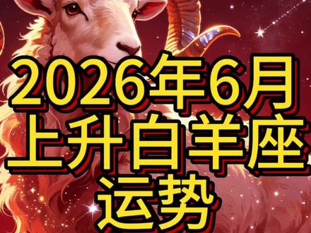 2026年6月上升白羊座运势