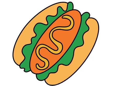 一看就会的热狗简笔画#简笔画 #画 #充能计划