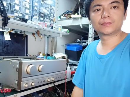 马兰士一代经典功放PM80,一边声道有失真有杂音维修分享