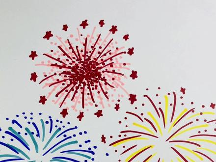爷爷奶奶都会画的烟花,一学就会#上热门 #新年快乐 #简笔画 #跟着抖音学画画 #一学就会的简笔画