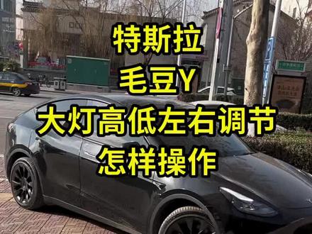 #特斯拉 特斯拉大灯高低左右调节教程