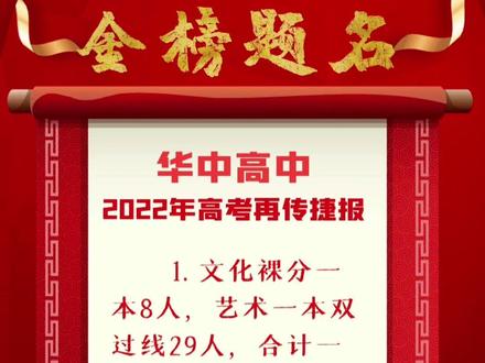 #在大冶 #高考成绩 大冶华中高中2022年高考再传捷报!