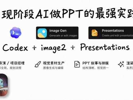 每天一个AI小技巧 用AI生成可编辑PPT,地表最强方法
#codex #ppt #AI工具 #skills