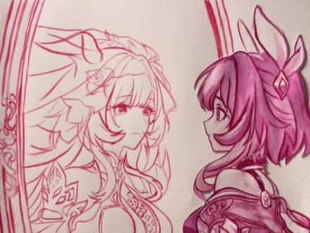 当我用菜刀改画昔涟 #用菜刀画画 #画画#昔涟绘画接龙