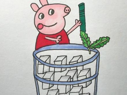 小猪佩奇简笔画 #简笔画 #启蒙早教 #儿童动画 #内容启发搜索 #画画