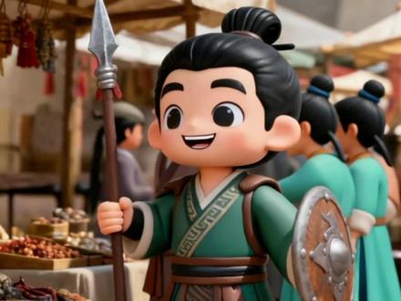 《自相矛盾》五年级语文下册第15课 #五年级语文下册#动画朗读