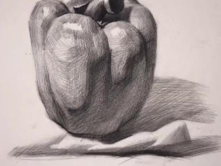 素描静物青椒#素描基础 #素描