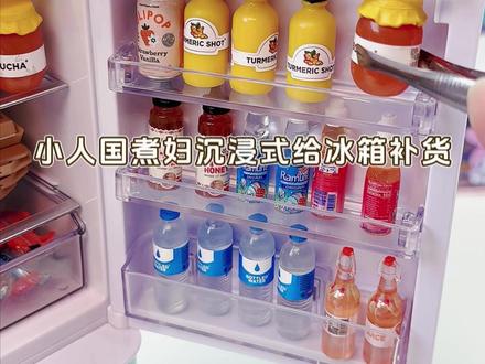 食玩盲盒挑战:把迷你冰箱填得超满足~ #玩个很新的东西 #迷你食玩 #微缩场景 #zuru #盲盒