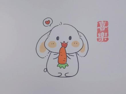 中秋节画只可爱的小玉兔#简笔画 #简笔画兔子 #亲子简笔画 #中秋 #国庆手抄报 #十二生肖