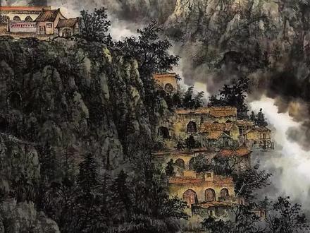 在山水画设色时,需注意以下方面:
- 色调统一:确定主色调,让画面色彩和谐统一。比如画秋天山水用暖色调,画春天山水用清新淡雅色调。避免色彩杂乱无章,像黄公望《富春山居图》以淡墨为主调,局部设色和谐自然。
- 墨色与色彩关系:墨为骨干,色墨相互映衬。墨色打底,色彩丰富层次,“墨不碍色,色不碍墨”。如张大千泼墨泼彩山水,墨与色交融,气势磅礴。
- 色彩层次与空间:利用色彩冷暖、深浅表现空间层次。近处色彩饱和度高、对比强,远处则淡雅模糊。如王希孟《千里江山图》,通过色彩变化展现远近空间。
- 自然真实:设色尊重自然规律和真实感受,虽可艺术夸张,但基本色彩逻辑要合理。如描绘清晨山水,色彩偏冷、淡;傍晚则偏暖、浓郁。
- 色彩的主次关系:突出主体色彩,次要部分色彩烘托主体。比如主体山峰色彩鲜明,陪衬树木、云雾色彩稍弱。#国画教学 #国画山水 #山水画